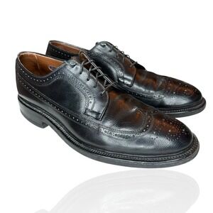 Allen Edmonds MacNeil Black Leather‎ Wingtip Men's Dress Shoes Size 10 D Oxford